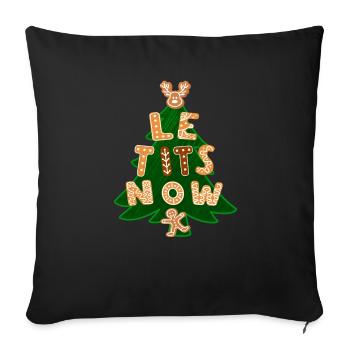 Chemise Le Tits Now - Chemise Let It Snow avec humour - Housse de coussin décorative 45 x 45 cm - noir - Devant