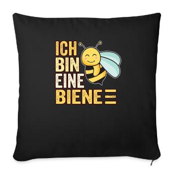 Ich bin eine Biene I Bienenkostüm - Sofakissenbezug 45 x 45 cm - Schwarz - Vorne