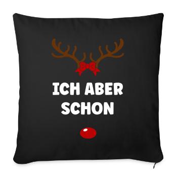 Paare Pärchen Outfit Partnerlook Weihnachten - Sofakissenbezug 45 x 45 cm - Schwarz - Vorne