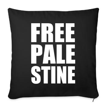 Free palestine - Sofa pillowcase 17,3'' x 17,3'' (45 x 45 cm) - black - Front