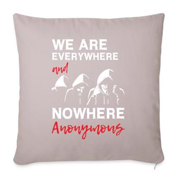 Nous sommes partout et nulle part Anonyme - Housse de coussin décorative 45 x 45 cm - taupe clair - Devant