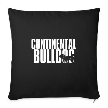 Colorbulls Conti Bulldoggen Continental Bulldogs - Sofakissenbezug 45 x 45 cm - Schwarz - Vorne