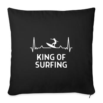Surfen Surfer Lustige Spürche Geschenk - Sofakissenbezug 45 x 45 cm - Schwarz - Vorne
