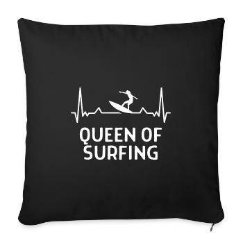 Surfen Surfer Lustige Spürche Geschenk - Sofakissenbezug 45 x 45 cm - Schwarz - Vorne