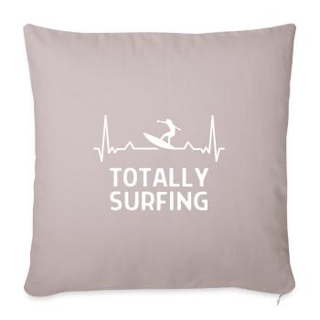 Surfing Surfer Funny Sniffer Gift - Sofa pillowcase 17,3'' x 17,3'' (45 x 45 cm) - light taupe - Front