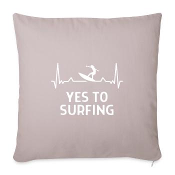Surfing Surfer Funny Sniffer Gift - Sofa pillowcase 17,3'' x 17,3'' (45 x 45 cm) - light taupe - Front