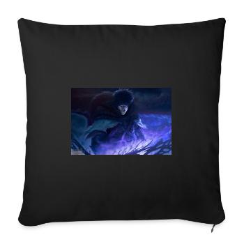 Fierce Warrior in the Dark - Sofa pillowcase 17,3'' x 17,3'' (45 x 45 cm) - black - Front