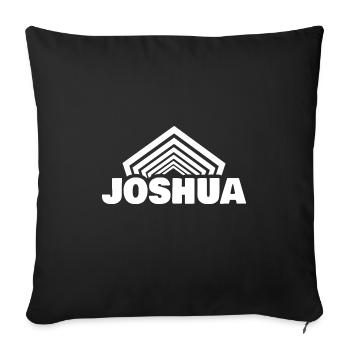 First name Joshua - Sofa pillowcase 17,3'' x 17,3'' (45 x 45 cm) - black - Front