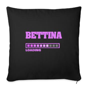 Bettina - Sofakissenbezug 45 x 45 cm - Schwarz - Vorne