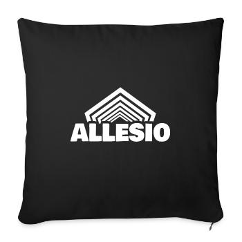 Prénom Allesio - Housse de coussin décorative 45 x 45 cm - noir - Devant