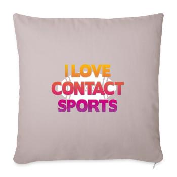 I love Contact Sports Football - Sofa pillowcase 17,3'' x 17,3'' (45 x 45 cm) - light taupe - Front