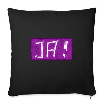 Ja ich will heiraten - Sofakissenbezug 45 x 45 cm - Schwarz - Vorne