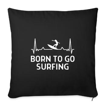 Surfer Surfer Funny Sniffer Cadeau - Housse de coussin décorative 45 x 45 cm - noir - Devant