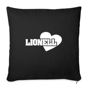 Lionell comme l’or - Housse de coussin décorative 45 x 45 cm - noir - Devant