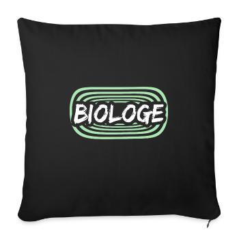 Biologiste du travail - Housse de coussin décorative 45 x 45 cm - noir - Devant
