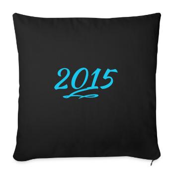 2015 - Sofa pillowcase 17,3'' x 17,3'' (45 x 45 cm) - black - Front