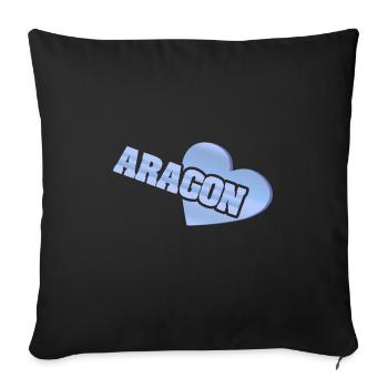Dear Aragon, - Sofa pillowcase 17,3'' x 17,3'' (45 x 45 cm) - black - Front