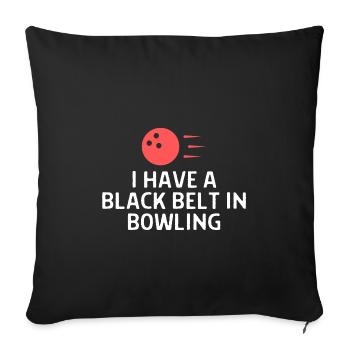 Bowling Dictons Bowling Bowler Skittles Cadeau - Housse de coussin décorative 45 x 45 cm - noir - Devant