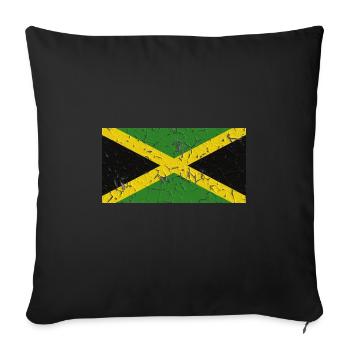 Pays pour la Jamaïque Drapeau de la Jamaïque - Housse de coussin décorative 45 x 45 cm - noir - Devant