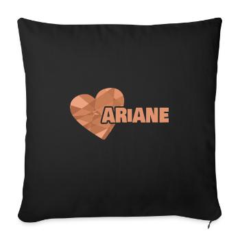 Ariane - Sofa pillowcase 17,3'' x 17,3'' (45 x 45 cm) - black - Front