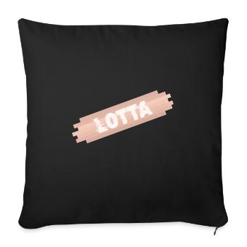 First name Lotta - Sofa pillowcase 17,3'' x 17,3'' (45 x 45 cm) - black - Front