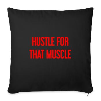 Se démener pour ce muscle - Housse de coussin décorative 45 x 45 cm - noir - Devant