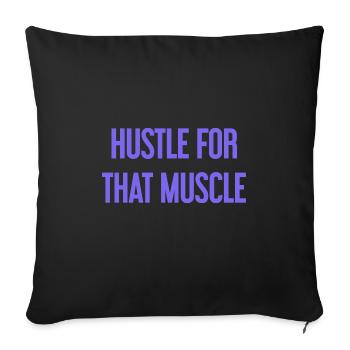Se démener pour ce muscle - Housse de coussin décorative 45 x 45 cm - noir - Devant