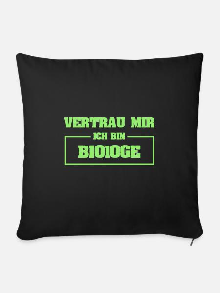Lustig Biologe - Sofakissenbezug 45 x 45 cm - Schwarz