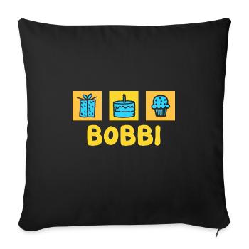 Gift for Bobbi - Sofa pillowcase 17,3'' x 17,3'' (45 x 45 cm) - black - Front