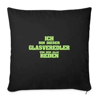 Finisseur de verre - Housse de coussin décorative 45 x 45 cm - noir - Devant