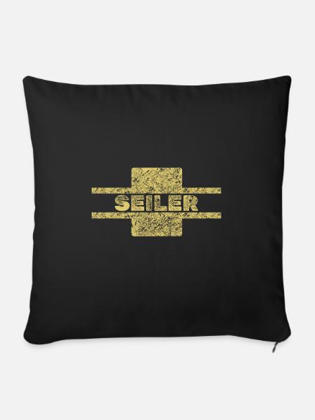 Beruf Seiler - Sofakissenbezug 45 x 45 cm - Schwarz
