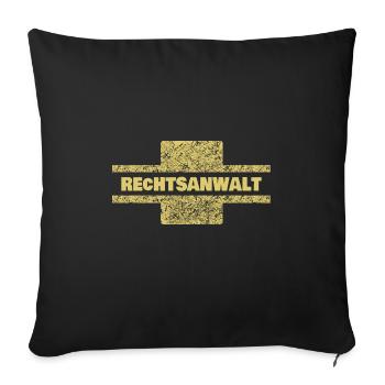 Beruf Rechtsanwalt - Sofakissenbezug 45 x 45 cm - Schwarz - Vorne