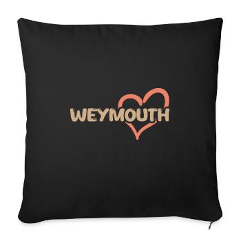 Gift for Weymouth - Sofa pillowcase 17,3'' x 17,3'' (45 x 45 cm) - black - Front