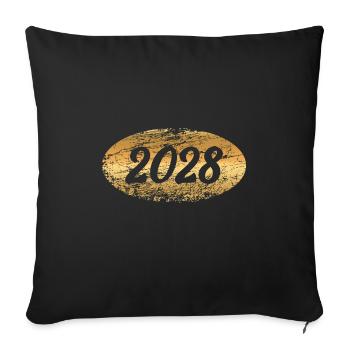 2028 - Sofa pillowcase 17,3'' x 17,3'' (45 x 45 cm) - black - Front
