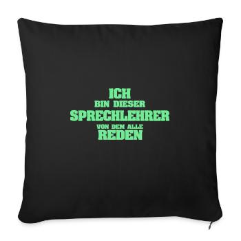 Professeur d’élocution en tant que profession - Housse de coussin décorative 45 x 45 cm - noir - Devant