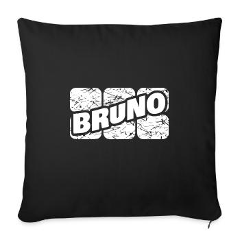Bruno as Bruno - Sofa pillowcase 17,3'' x 17,3'' (45 x 45 cm) - black - Front