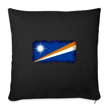 Marshall Islands - Sofa pillowcase 17,3'' x 17,3'' (45 x 45 cm) - black - Front