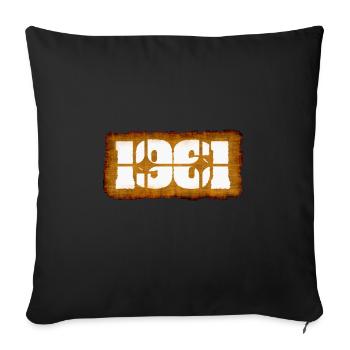 1961 - Sofa pillowcase 17,3'' x 17,3'' (45 x 45 cm) - black - Front