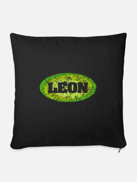 Leon - Sofakissenbezug 45 x 45 cm - Schwarz