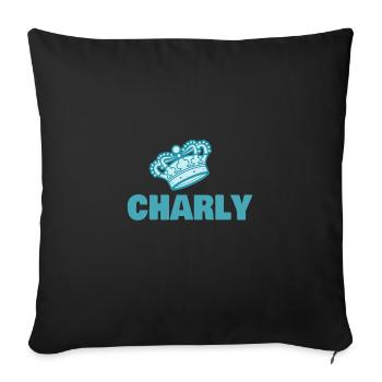 Gift for Charly - Sofa pillowcase 17,3'' x 17,3'' (45 x 45 cm) - black - Front