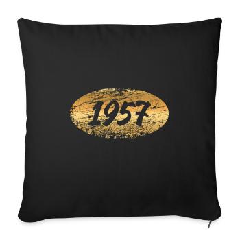 Precious metal 1957 - Sofa pillowcase 17,3'' x 17,3'' (45 x 45 cm) - black - Front
