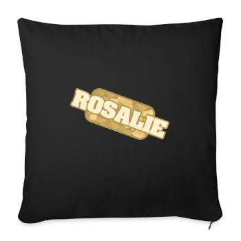 Nature Santé Bio Prénom Rosalie - Housse de coussin décorative 45 x 45 cm - noir - Devant