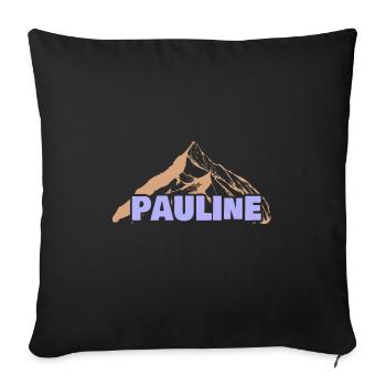 Drôle pour Pauline Idée cadeau Fun - Housse de coussin décorative 45 x 45 cm - noir - Devant
