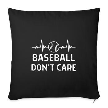 Baseball Spieler Baseball Sprüche Geschenk - Sofakissenbezug 45 x 45 cm - Schwarz - Vorne
