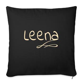 Cadeau pour Leena - Housse de coussin décorative 45 x 45 cm - noir - Devant