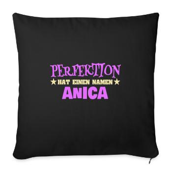 Perfektion Anica - Sofakissenbezug 45 x 45 cm - Schwarz - Vorne