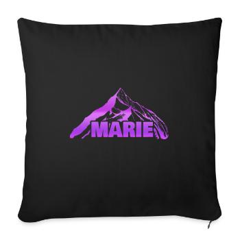 Mount Marie - Sofa pillowcase 17,3'' x 17,3'' (45 x 45 cm) - black - Front