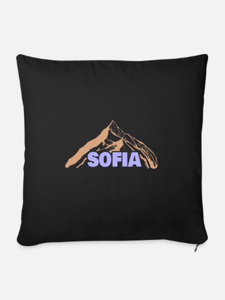 Sofia als Geschenkidee - Sofakissenbezug 45 x 45 cm - Schwarz