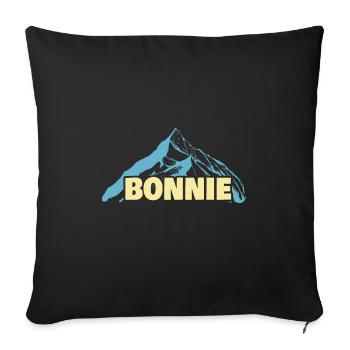 Bonnie comme nom de femme - Housse de coussin décorative 45 x 45 cm - noir - Devant