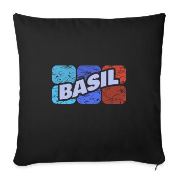 Cadeau pour le basilic - Housse de coussin décorative 45 x 45 cm - noir - Devant